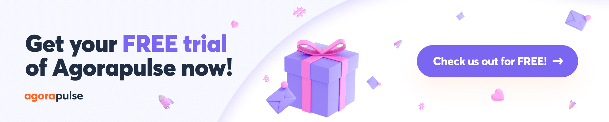 get a free trial of agorapulse - marketing assets